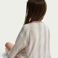 Nike Sportswear Collection Big дитячі Long-Sleeve Mesh Jersey колір коричневий