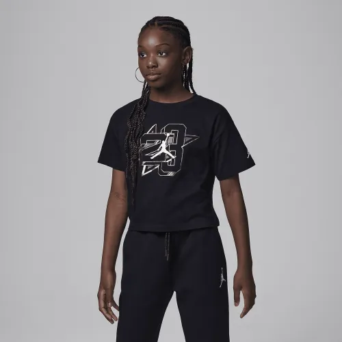 Nike Jordan Jumpman Shine Tee Big Kids футболка колір чорний