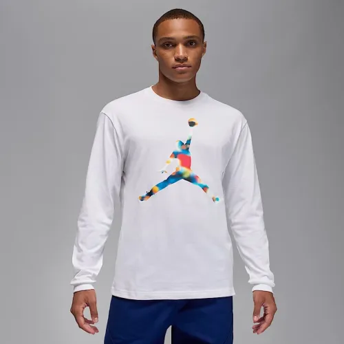 Nike Jordan Flight мужские Long-Sleeve Crewneck футболка цвет белый