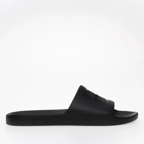 Шлёпанцы Calvin Klein Slide Monogram Debossed Eva YM0YM00060-BEH - Черные