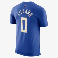 Damian Lillard Milwaukee Bucks Essential City Edition чоловічі Nike NBA футболка блакитний