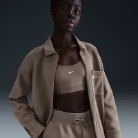 Nike Sportswear Phoenix Fleece женская оверсайз Shirt Куртка цвет коричневый