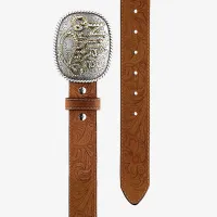 Nike Country чоловічі Rhinestone Plaque Buckle Embossed Leather Belt колір коричневий