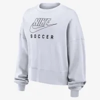 Nike Phoenix Fleece жіноча Soccer Crew-Neck світшот колір білий