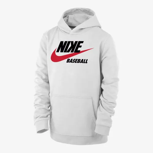 Nike Swoosh Big детские Pullover Толстовка с капюшоном цвет белый