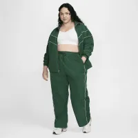 Nike Windrunner жіноча З високою талією Woven Open-Hem Pants (великі розміри) колір зелений