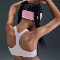 Nike Swoosh Girls' Sports Bra колір фіолетовий