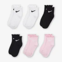 Nike Little дитячі Lettuce Welt Ankle шкарпетки (6 пар) колір білий