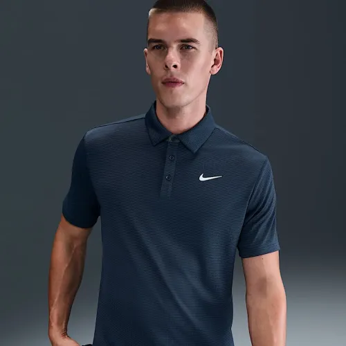 Nike Tour чоловічі Dri-FIT Textuколір червоний для гольфу Polo блакитний