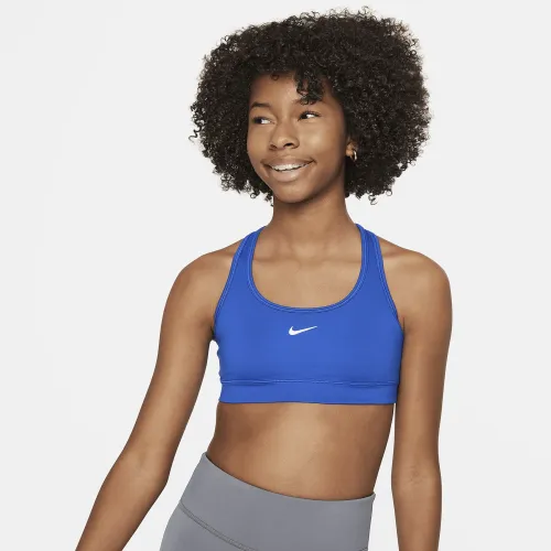 Nike Swoosh Big детские (Girls') Sports Bra синий