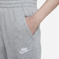 Nike Sportswear Club Fleece Big детские (Girls') С высокой Талией Fitted Pants цвет серый
