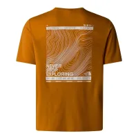 Футболка The North Face Topographic Foundation 0A8A4W1KO1 - помаранчева