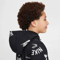 Nike Sportswear Club Big дитячі French Terry Толстовка з капюшоном колір чорний
