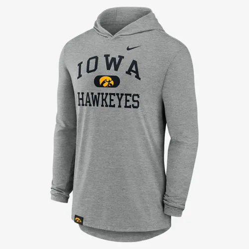 Iowa Hawkeyes Blitz чоловічі Nike Dri-FIT College Long-Sleeve Hooded футболка колір сірий
