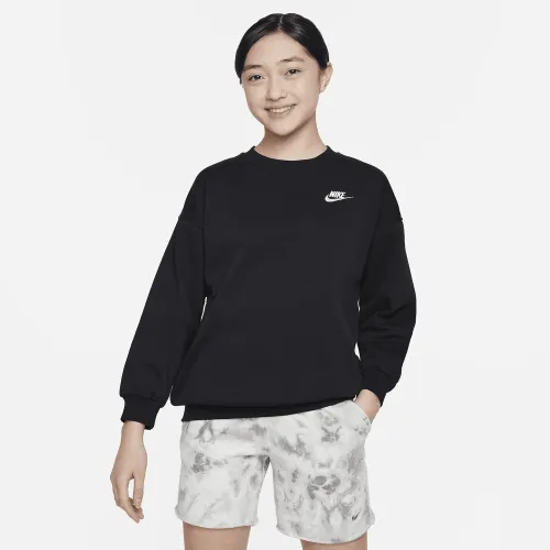 Nike Sportswear Club Fleece Big детские оверсайз свитшот цвет черный