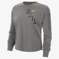 Michigan Heritage женская Nike College Boxy Crew-Neck футболка цвет серый