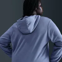 Nike Sportswear Club Fleece женская Full-Zip Толстовка с капюшоном (большие размеры) синий