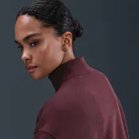 Nike Sportswear Phoenix Fleece женская оверсайз 1/4-Zip Long свитшот цвет красный
