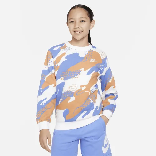 Nike Sportswear Club Fleece Big детские свитшот синий