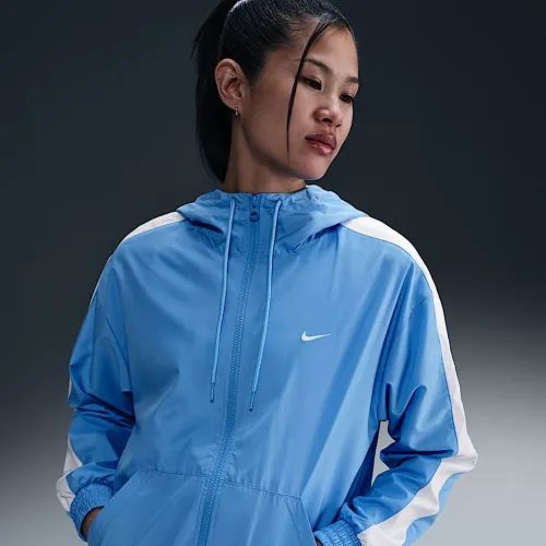 Nike Sportswear Classic Wovens женская Loose UV Hooded Куртка синий