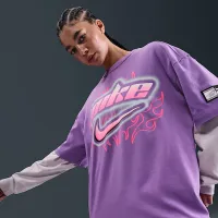 Nike Sportswear женская оверсайз Graphic футболка цвет фиолетовый