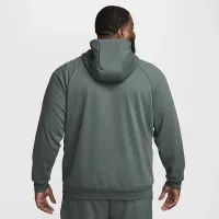Nike Primary Fleece мужские Dri-FIT UV Full-Zip Performance Толстовка с капюшоном цвет зеленый