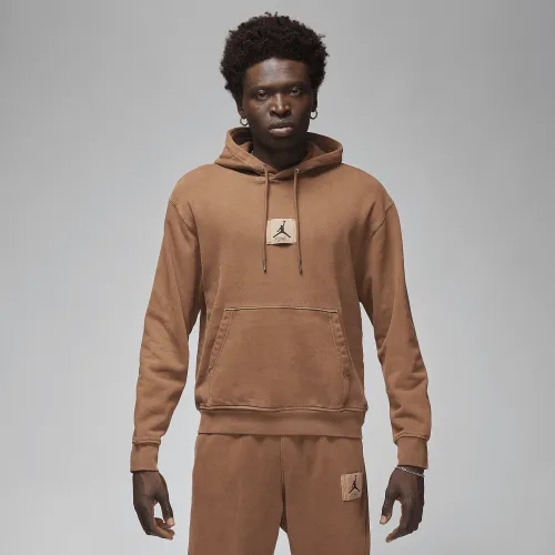 Nike Jordan Flight Fleece чоловічі Washed Pullover Толстовка з капюшоном колір коричневий