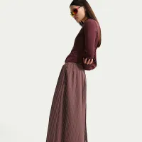 Nike Sportswear женская оверсайз Mid-Rise Culotte Pants цвет фиолетовый