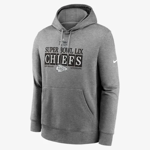 Kansas City Chiefs Super Bowl LIX Bound Nola Inspiколір червоний чоловічі Nike NFL Pullover Толстовка з капюшоном колір сірий
