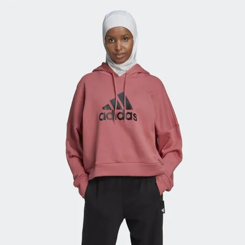 Кофта/футболка adidas Future Icons Badge Of Sport Толстовка с капюшоном HK0544 - Красная