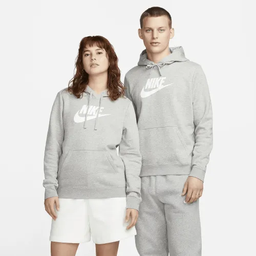 Nike Sportswear Club Fleece женская Logo Pullover Толстовка с капюшоном цвет серый