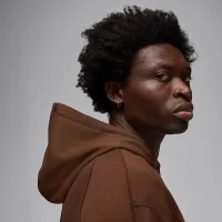 Nike Jordan Sport Hoop Fleece мужские Dri-FIT Pullover Толстовка с капюшоном цвет коричневый