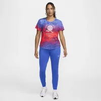 USA One женская Nike Dri-FIT Running Short-Sleeve Top цвет красный