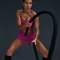 Nike One Convertible женская Light-Support Lightly Lined Longline Sports Bra цвет фиолетовый