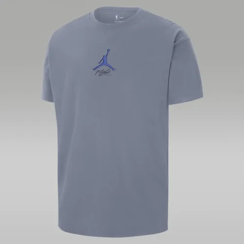 Nike Dallas Mavericks Courtside Statement Edition чоловічі Jordan NBA футболка блакитний
