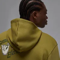 Nike Jordan Brooklyn чоловічі Fleece Pullover Толстовка з капюшоном колір зелений