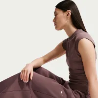 Nike Sportswear Phoenix Fleece жіноча Loose Mid-Rise Barrel Pants колір фіолетовий