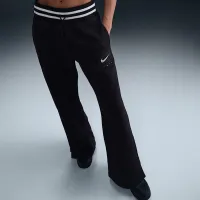 Nike Sportswear Phoenix Fleece жіноча З високою талією Wide-Leg Graphic Pants колір чорний