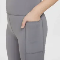 Nike One Big детские (Girls') Dri-FIT С высокой Талией лосины с карманамицвет серый