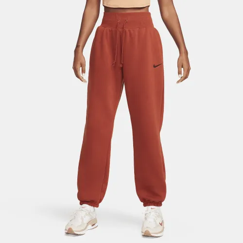 Nike Sportswear Phoenix Fleece женская С высокой Талией оверсайз Sweatpants Orange