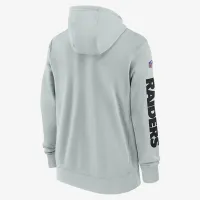 Las Vegas Raiders Sideline Team Issue Club чоловічі Nike Full Zip Толстовка з капюшоном колір сірий