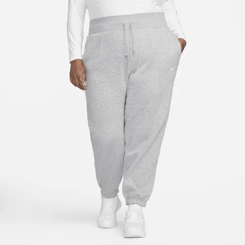Nike Sportswear Phoenix Fleece женская С высокой Талией оверсайз Sweatpants (большие размеры) цвет серый