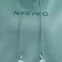 Nike Pro женская Therma-FIT Fleece Толстовка с капюшоном цвет зеленый