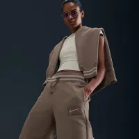 Nike Sportswear Phoenix Fleece жіноча З високою талією Wide-Leg Graphic Pants колір коричневий