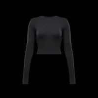 Nike Sportswear Chill Knit женская Slim Long-Sleeve Cropped Top цвет черный