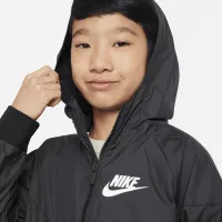 Nike Sportswear Windrunner Big детские (для мальчиков) Loose Hip-Length Hooded Куртка цвет черный