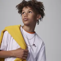 Nike Air Jordan 1 Big детские Patch футболка цвет белый