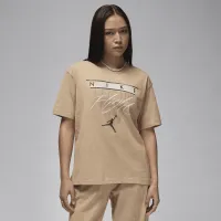 Nike Jordan Flight Heritage жіноча Graphic футболка колір коричневий