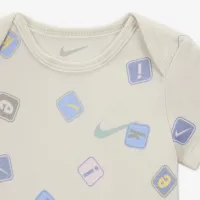 Nike Baby (0-9M) 2-Piece Printed Bodysuit комплект колір зелений