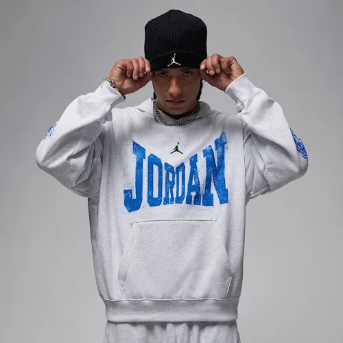 Nike Jordan Brooklyn мужские Collegiate Pullover Толстовка с капюшоном цвет коричневый